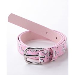 Babyhug Buckle Closure Belt unicorn Print - Pink