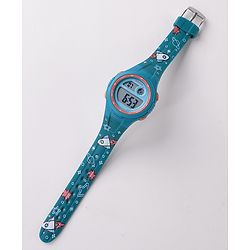 Babyhug Free Size Digital Watch With Space Design - Blue