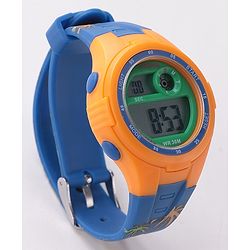 Babyhug Free Size Digital Watch With Dino Print - Blue