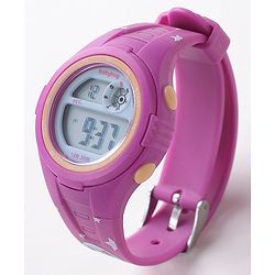 Babyhug Free Size Digital Watch With Bear Print - Purple