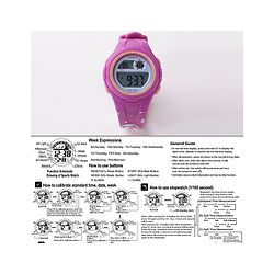 Babyhug Free Size Digital Watch With Bear Print - Purple