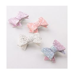 Babyhug Free Size Hair Pins And Clips  With Bow Applique Pack Of 4- Multicolor
