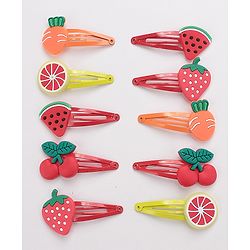 Babyhug Snap Clips Pack of 10 - Pink & Yellow