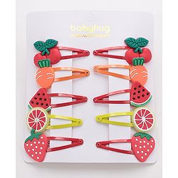 Babyhug Snap Clips Pack of 10 - Pink & Yellow