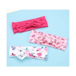Babyhug Free Size Headbands with Bow Pack of 3 - Multicolor