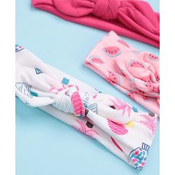 Babyhug Free Size Headbands with Bow Pack of 3 - Multicolor