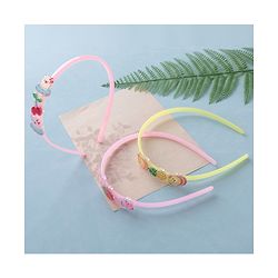 Babyhug Free Size Hair Bands with Fruits & Animals Appliques Pack of 3 - Multicolor