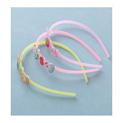 Babyhug Free Size Hair Bands with Fruits & Animals Appliques Pack of 3 - Multicolor