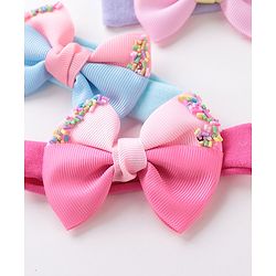 Babyhug Free Size Headbands With Bow Applique - Multicolor