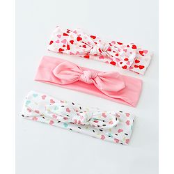 Babyhug Free Size Headbands with Bow Pack of 3 - Multicolor