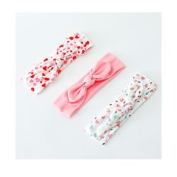 Babyhug Free Size Headbands with Bow Pack of 3 - Multicolor