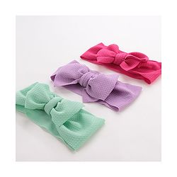 Babyhug Free Size Headbands with Bow Pack of 3 - Multicolor