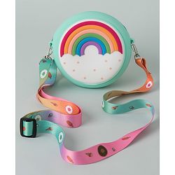 Babyhug Sling Bag  with Rainbow Print  -  Pink
