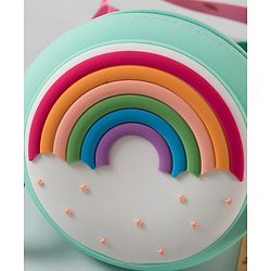Babyhug Sling Bag  with Rainbow Print  -  Pink