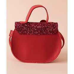 Babyhug Sling Bag With Bow Applique -  Red