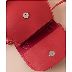 Babyhug Sling Bag With Bow Applique -  Red