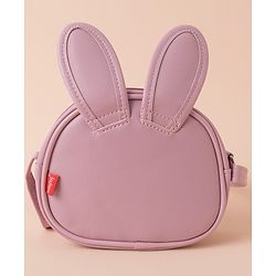 Babyhug Heart Print Sling Bag- Purple