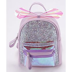 Babyhug Sequined Fashion Backpack - Pink