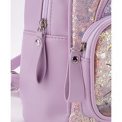 Babyhug Fashion Backpack With Kitty Face Design - Purple