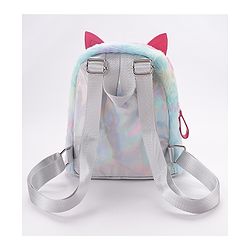 Babyhug Fashion Backpack With Kitty Face Design & Bow - Mulitcolor
