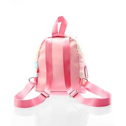 Babyhug Fashion Backpack With Kitty Face Design & Bow - Mulitcolor