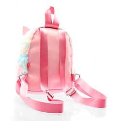 Babyhug Fashion Backpack With Kitty Face Design & Bow - Mulitcolor