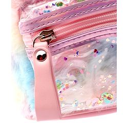 Babyhug Fashion Backpack With Kitty Face Design & Bow - Mulitcolor