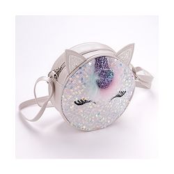 Babyhug Sling Bag Unicorn Print- Silver