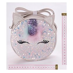 Babyhug Sling Bag Unicorn Print- Silver