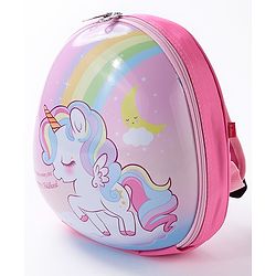 Babyhug Fashion Backpack Unicorn Print - Pink