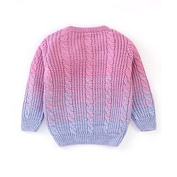 Babyhug  Full Sleeves Cable Knit Design  Pullovers - Purple