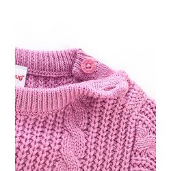 Babyhug  Full Sleeves Cable Knit Design  Pullovers - Purple
