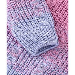 Babyhug  Full Sleeves Cable Knit Design  Pullovers - Purple