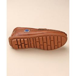 Cute Walk by Babyhug Slip On Solid Formal & Partywear Shoes with Chain Applique - Brown