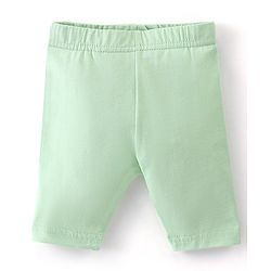 Babyhug Cotton Single Jersey Knit Capri Length Leggings Floral Print Pack of 3 - Green Pink & Yellow