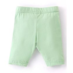 Babyhug Cotton Single Jersey Knit Capri Length Leggings Floral Print Pack of 3 - Green Pink & Yellow
