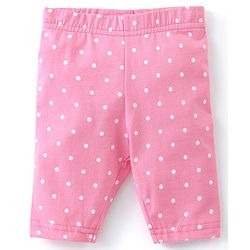Babyhug Cotton Single Jersey Knit Capri Length Leggings Floral Print Pack of 3 - Green Pink & Yellow