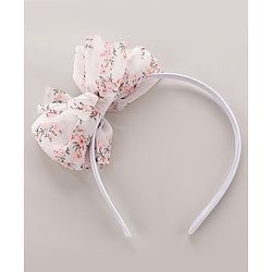 Babyhug Free Size Hair Bands with Bow Applique Pack of 2 -Black & White