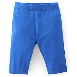 Babyhug Single Jersey Three Fourth Length Leggings Solid & Floral Print Pack Of 3 - Pink Blue & Green