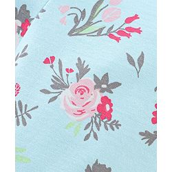 Babyhug Cotton Three Fourth Lycra Leggings Floral & Butterfly Print Pack of 3- Pink Green & White