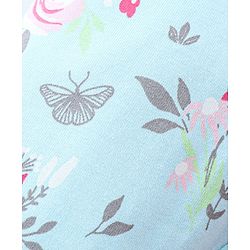 Babyhug Cotton Three Fourth Lycra Leggings Floral & Butterfly Print Pack of 3- Pink Green & White