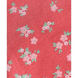 Babyhug Cotton Three Fourth Lycra Leggings Floral Print Pack of 3 - Pink Red & Blue