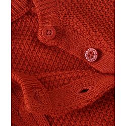 Babyhug Knit Full Sleeves Pullover Sweater With Cable Knit Design - Red