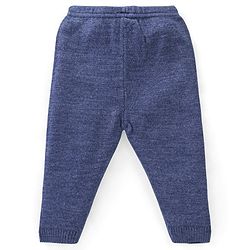 Babyhug Knit Full Sleeves Sweater Set Star Design - Blue