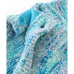 Babyhug Knitted Full Sleeves Sweater with Text Print - Blue