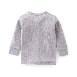 Babyhug Cotton Full Sleeves Thermal Vest Solid Colour Pack Of 2 - Grey
