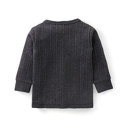 Babyhug Cotton Full Sleeves Thermal Vest Solid Colour Pack Of 2 - Grey