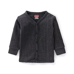 Babyhug Cotton Full Sleeves Thermal Vest Solid Colour Pack Of 2 - Grey