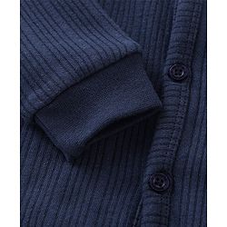 Babyhug Cotton Full Sleeves Thermal Wear Striped Pack Of 2 - Blue & Navy Blue