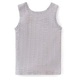 Babyhug Full Sleeves Thermal Wear Pullover Vest & Pant Set - Grey